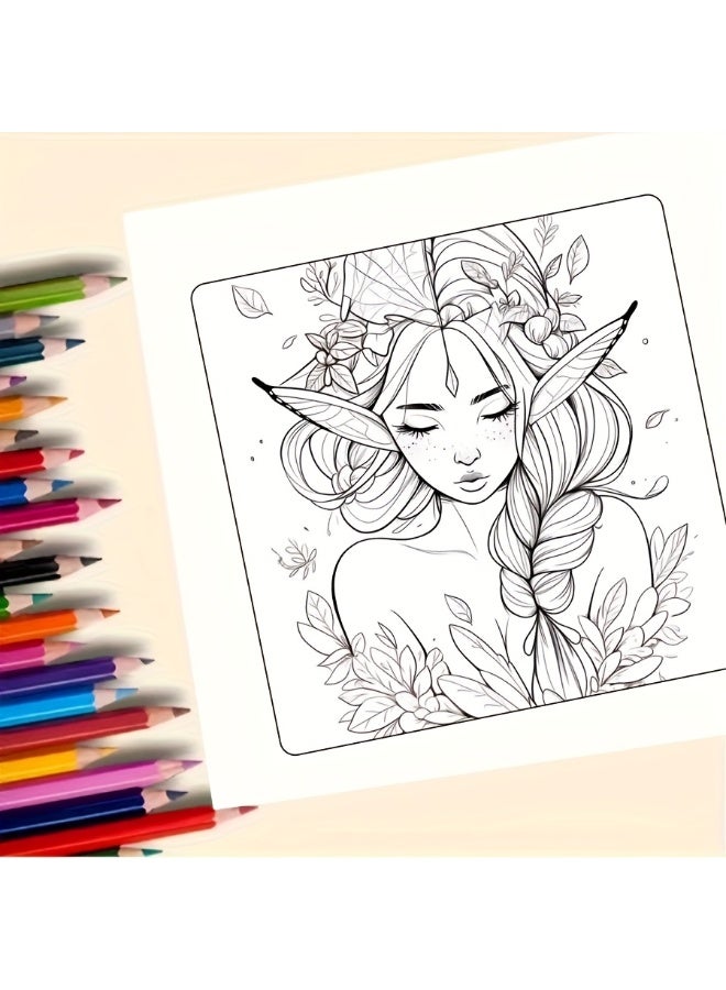 Capstro Detailed Coloring Book Collection – 24 Unique Designs for Creative Coloring & Relaxing Art Play | Illustrated Coloring Book for Home & Screen-Free Creativity – Butterfly Fairy Theme - Image 4
